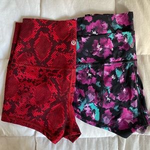 Lululemon shorts two pairs size 8